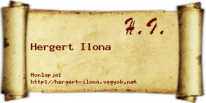 Hergert Ilona névjegykártya